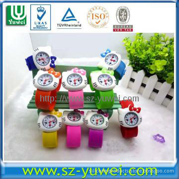 New Children Slap Snap On Silicone Sports Quartz Wrist Watch Girl Gift